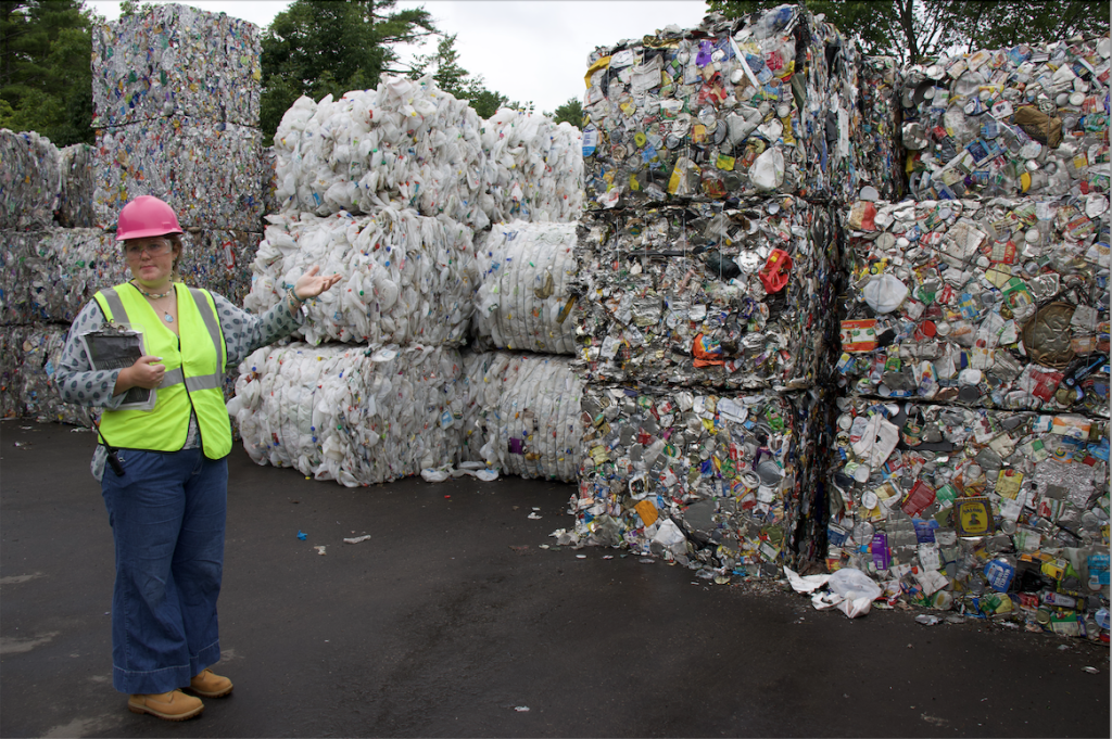 Recycling bales at EcoMaine